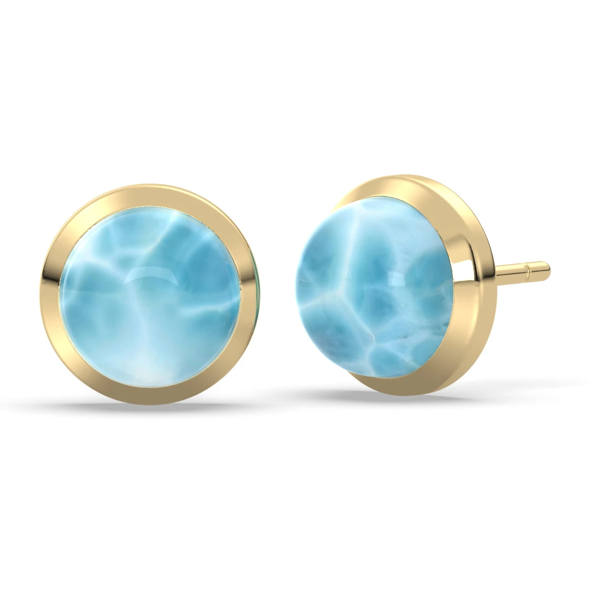 Ava Larimar dominical big stud earrings