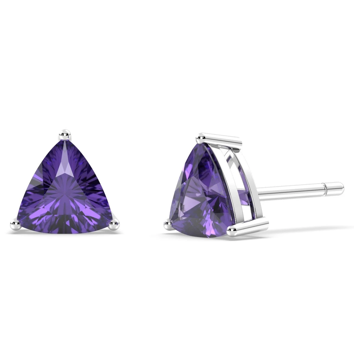 Amethyst Trillian Stud in Sterling Silver