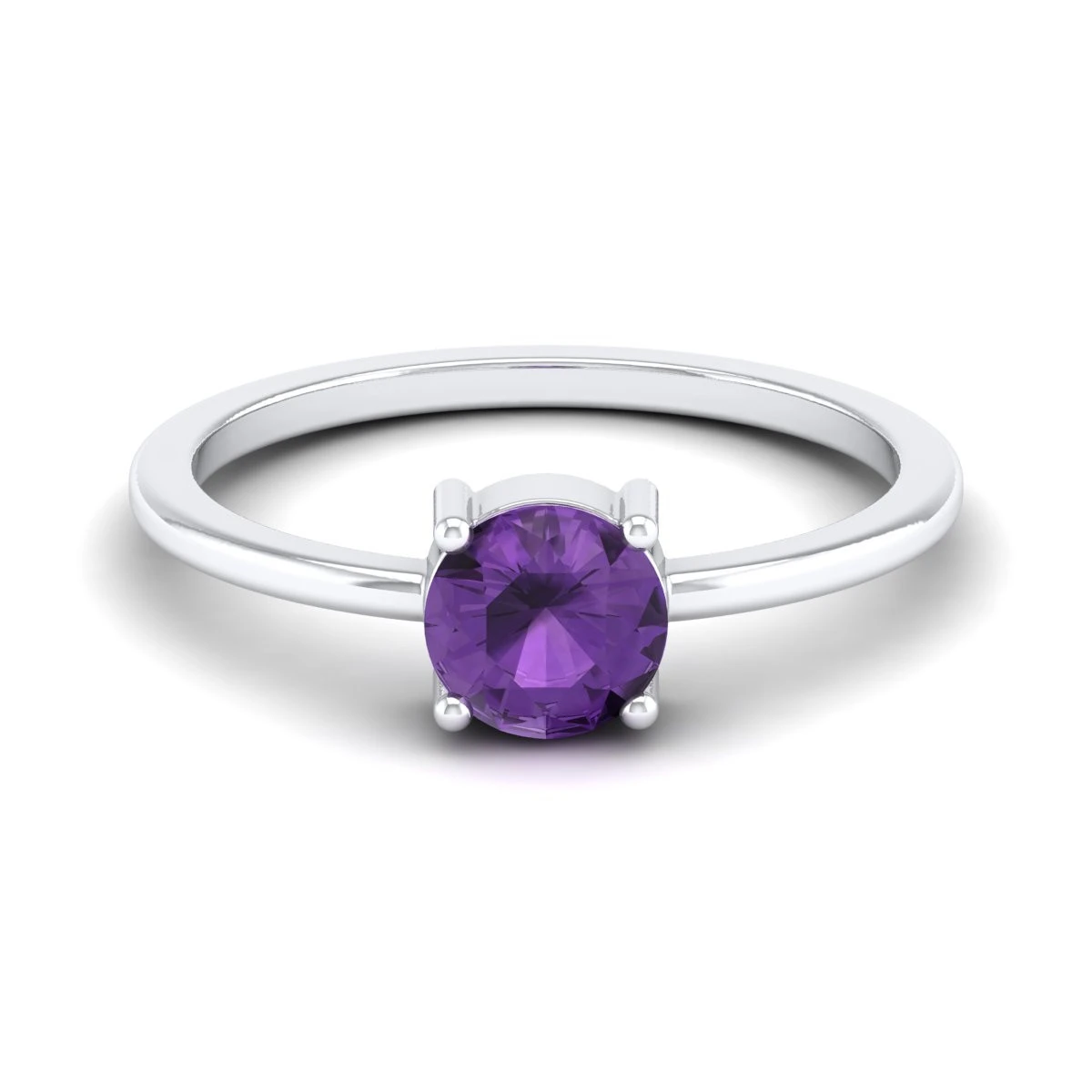 Petite Amethyst ring in 18K Gold Plated and Sterling Silver
