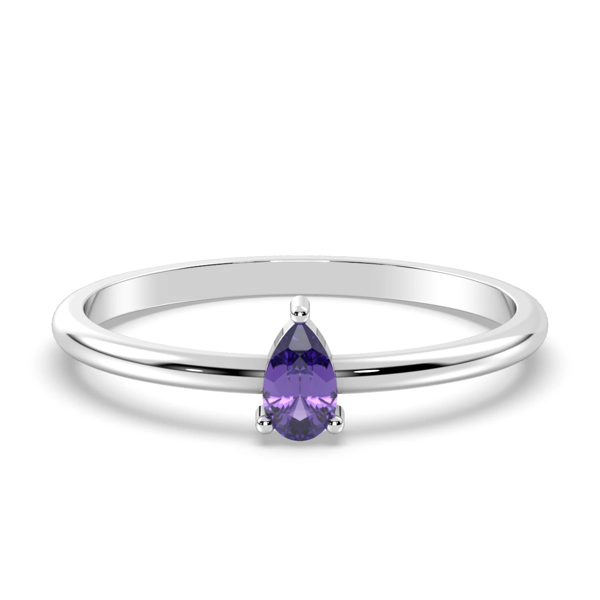 Sonia Amethyst pear ring