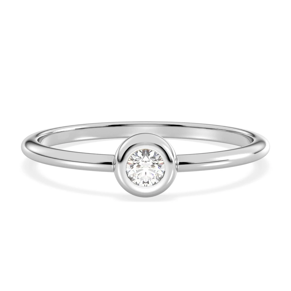 Cute Dainty White topaz stacking ring