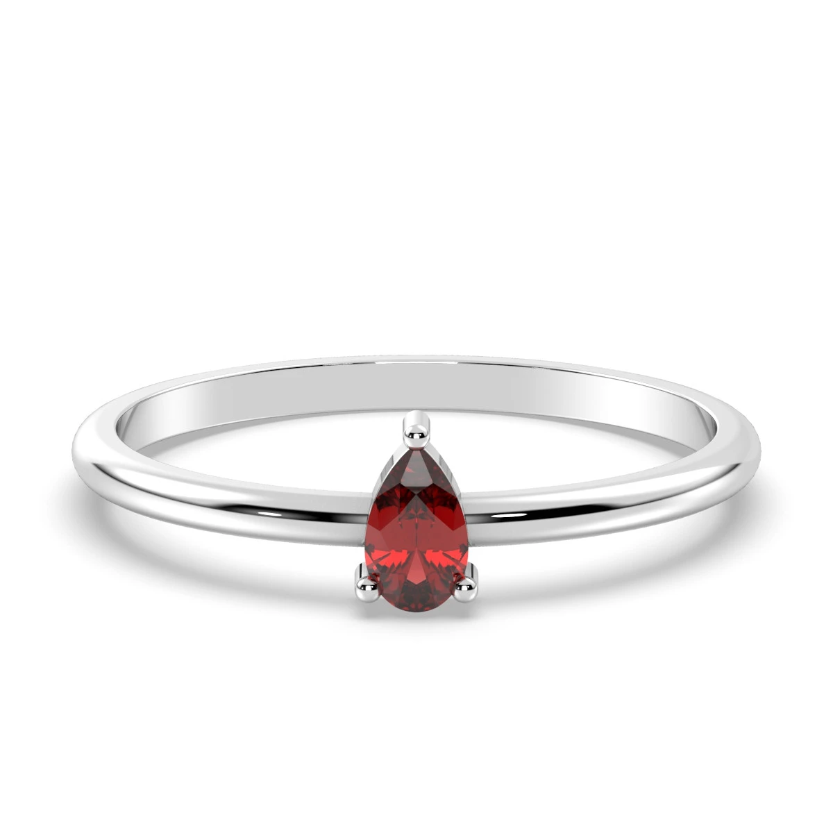 Sonia Garnet pear ring