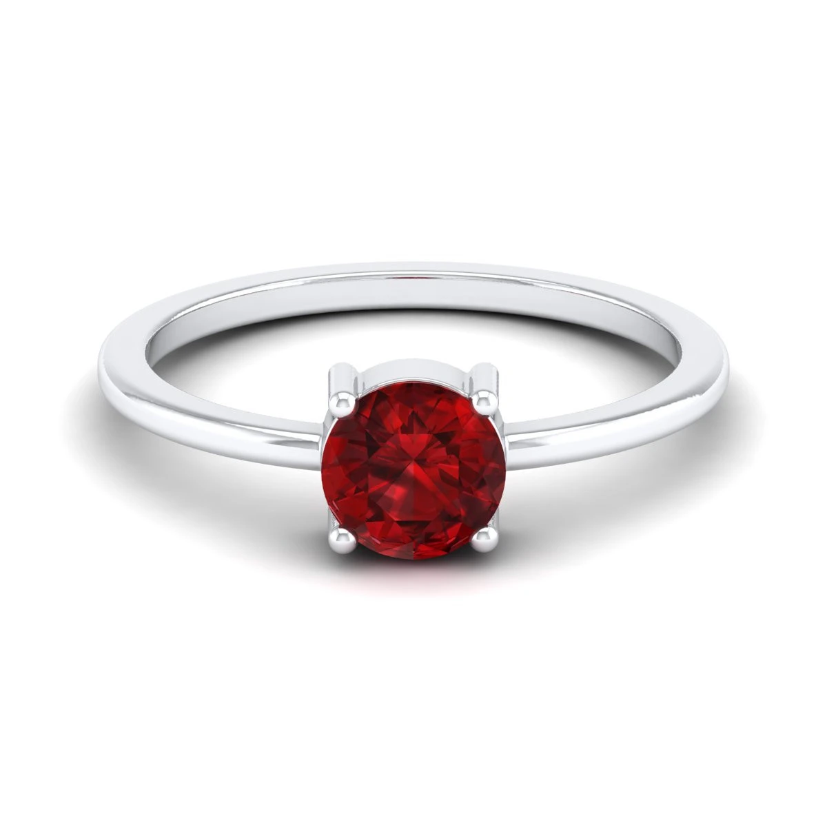 Garnet Ring in 18K Gold Plated and Sterling Silver