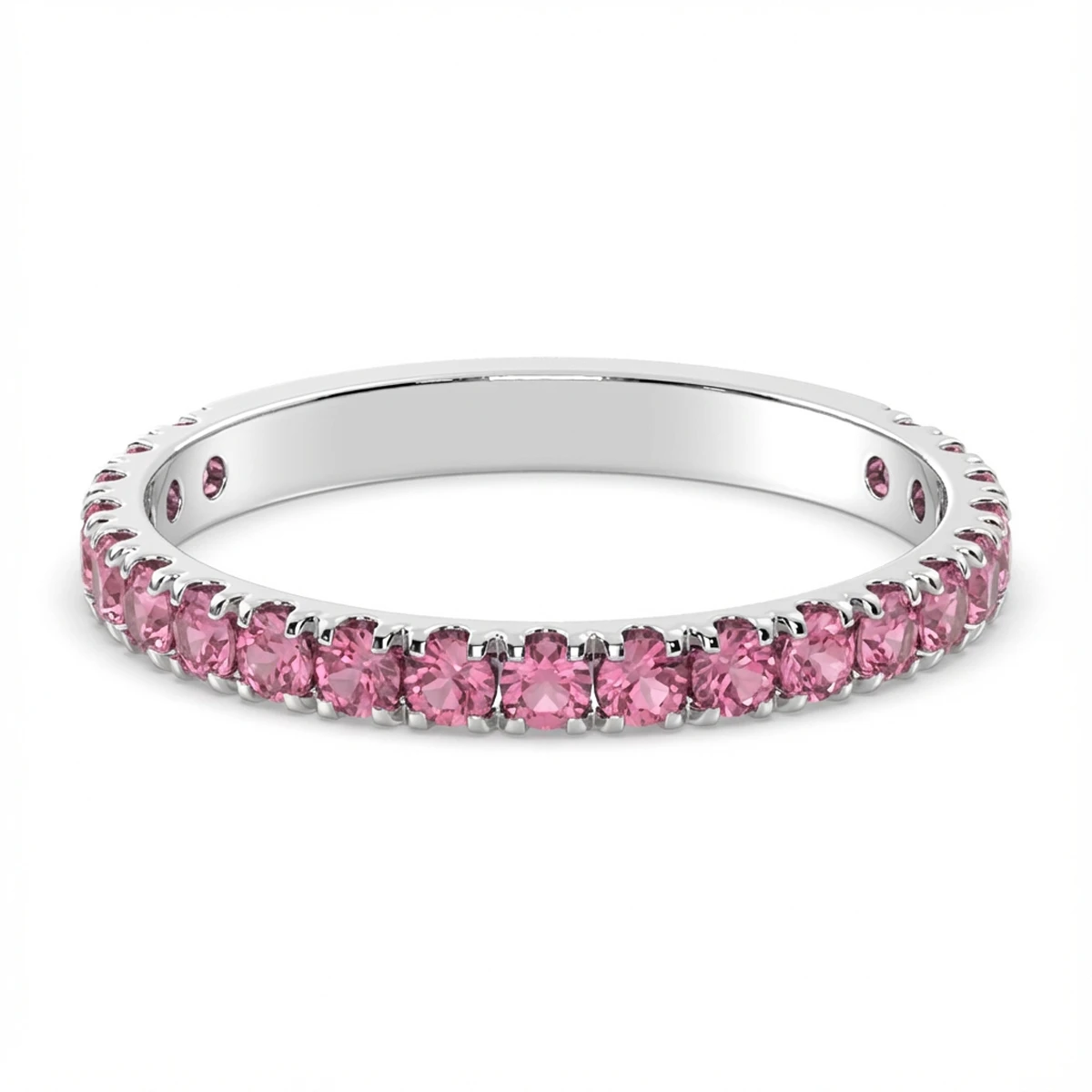 Pink Tourmaline Eternity Ring