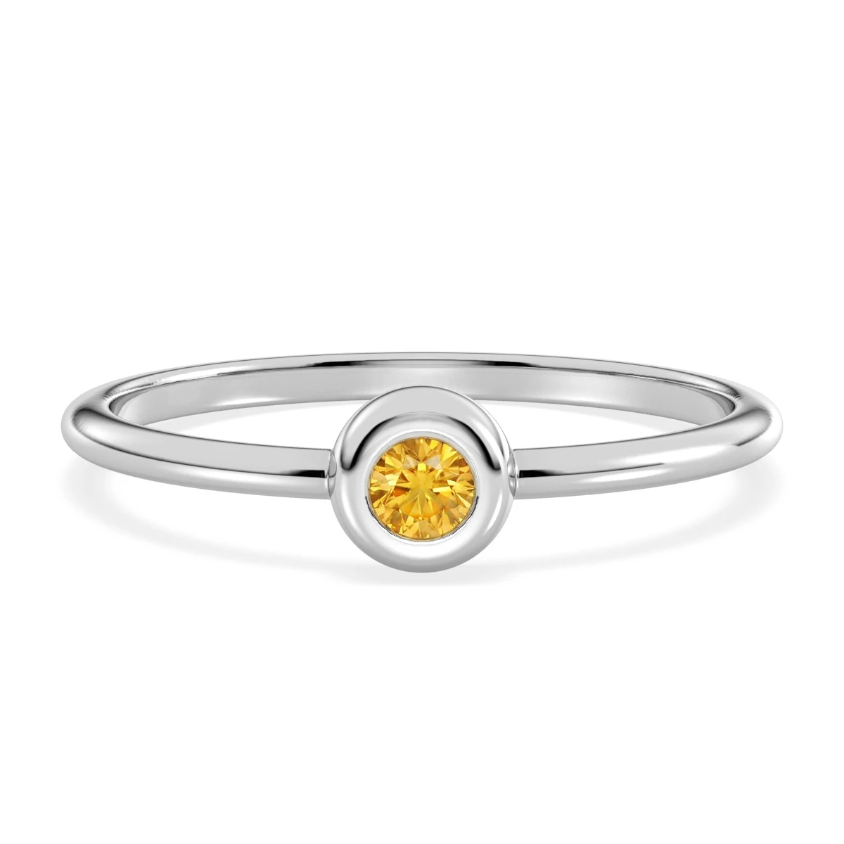 Cute Dainty Citrine stacking ring
