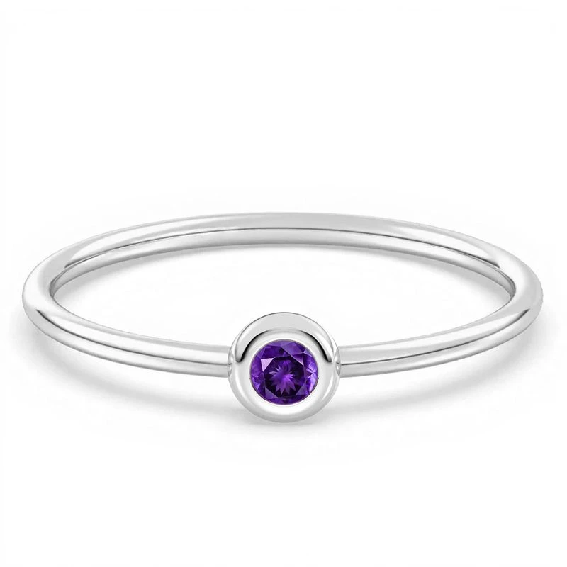 Cute Dainty Amethyst ring