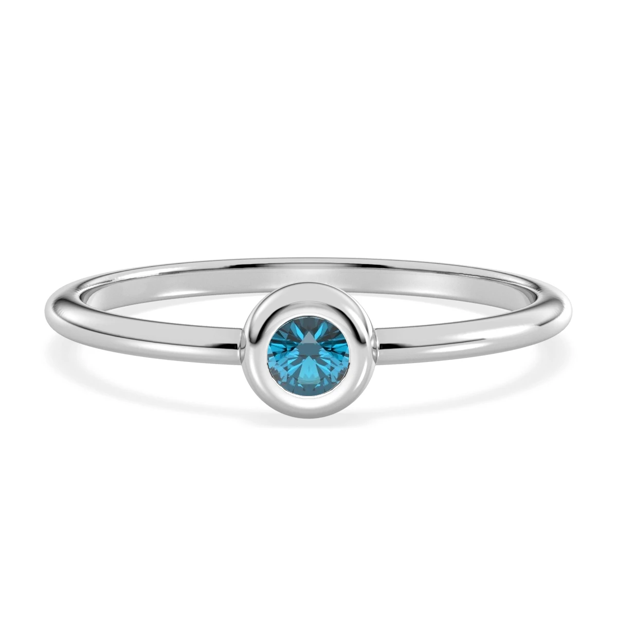 London Blue Topaz dainty stacking ring