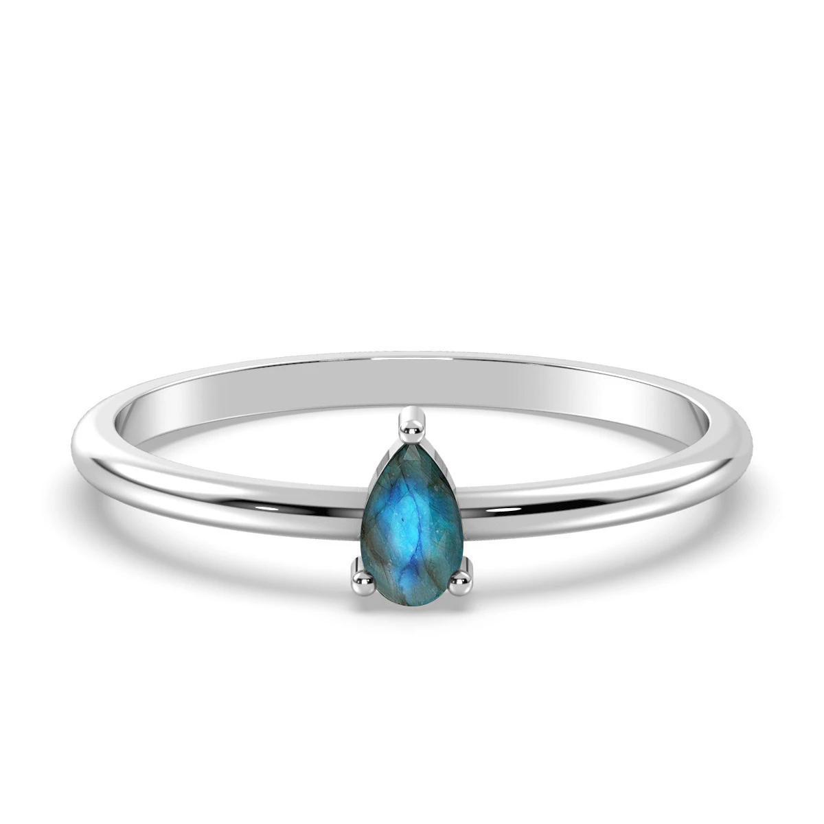 Sonia Blue Flash Labradorite ring