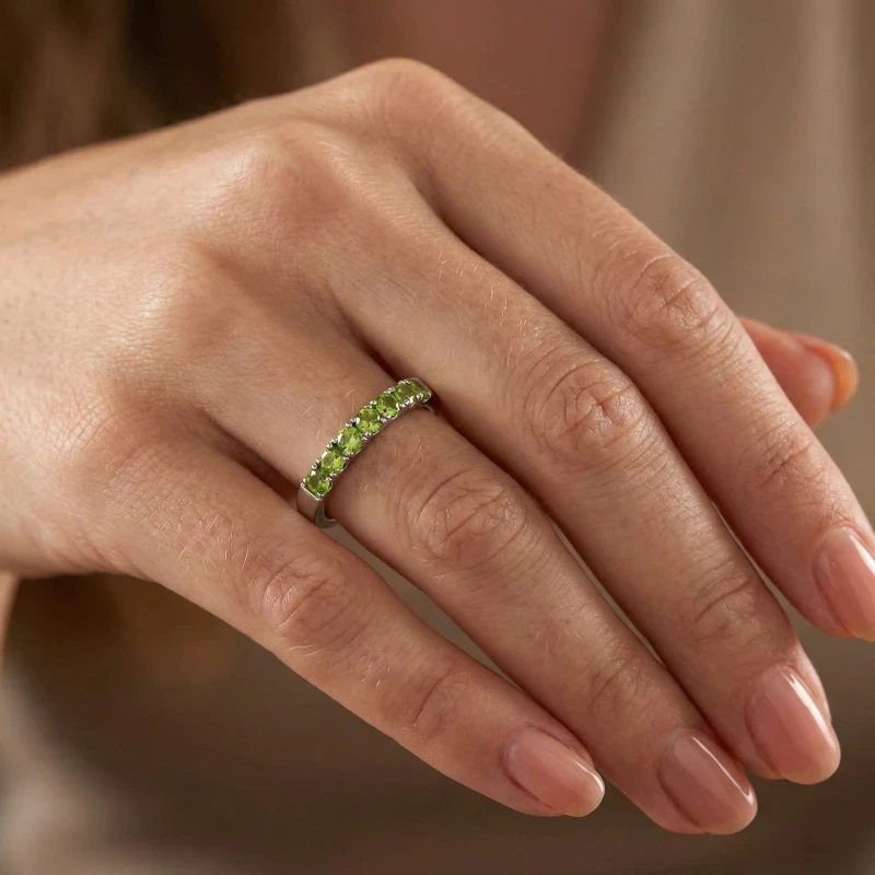 Peridot Radiance Eternity Ring