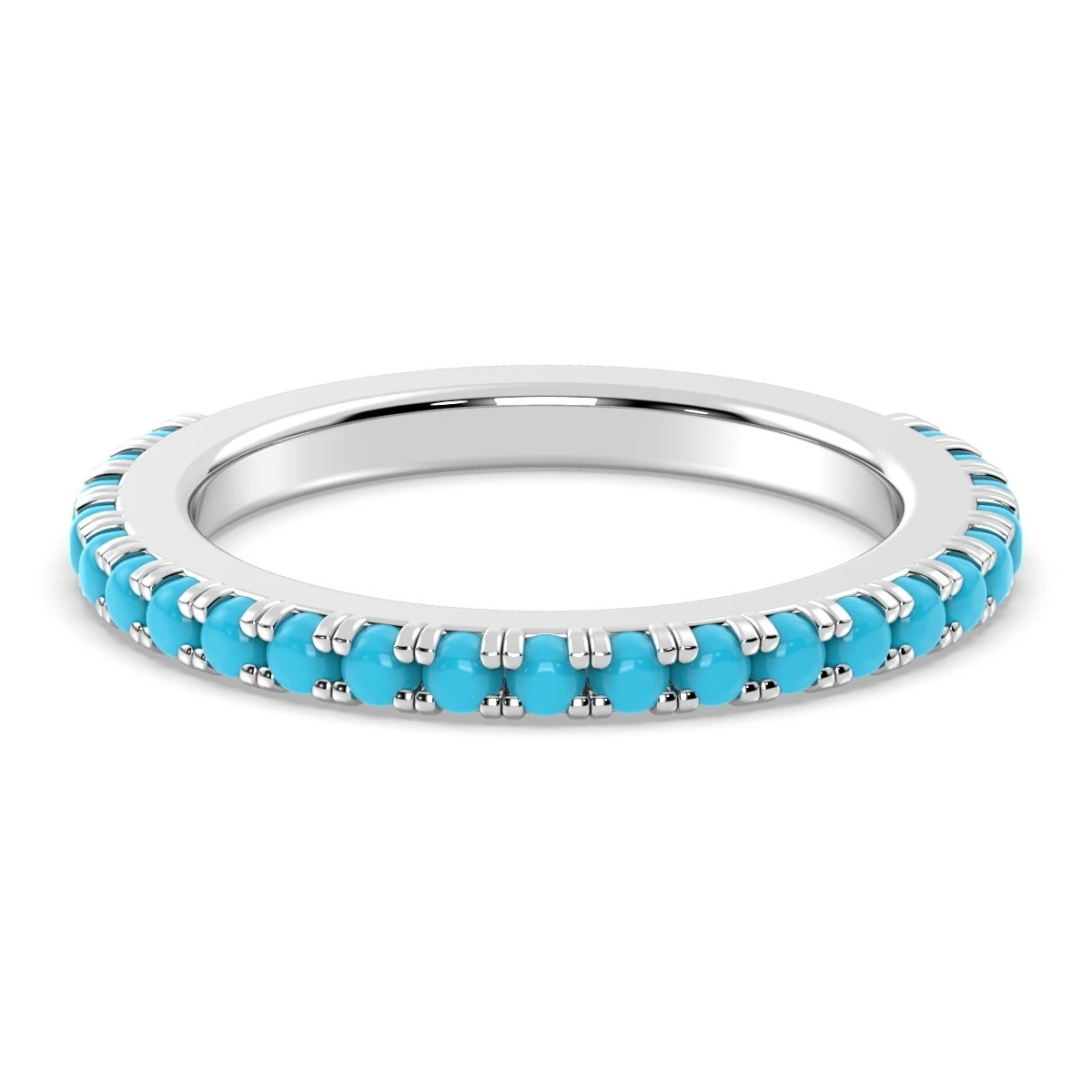 Natural Turquoise eternity ring