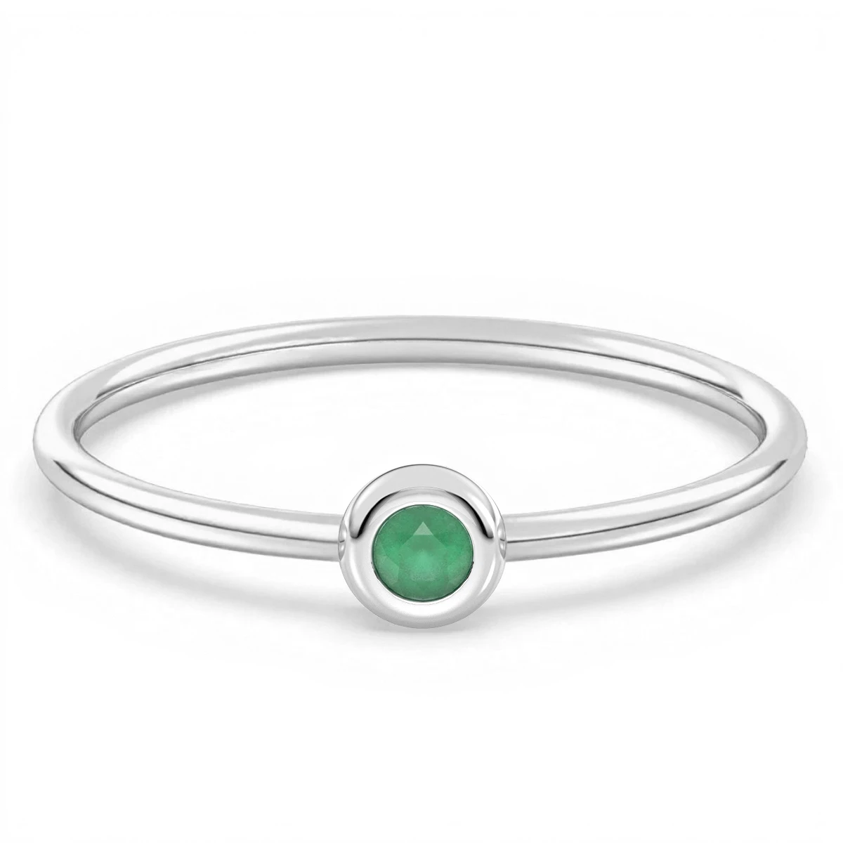 Natural Emerald dainty ring