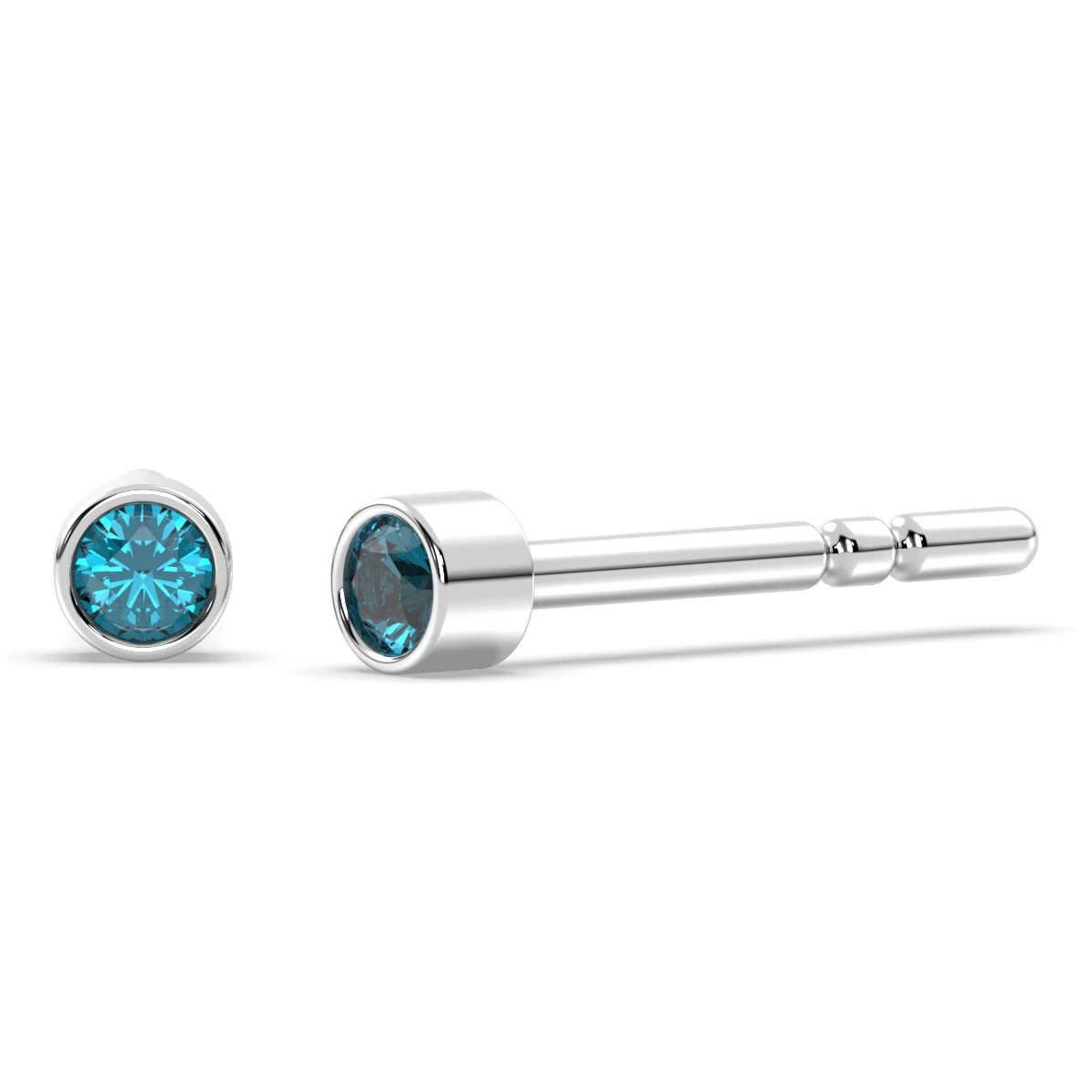 London Blue Topaz tiny stud earrings