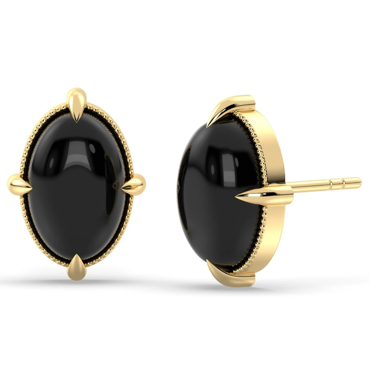 Black Onyx stud earrings