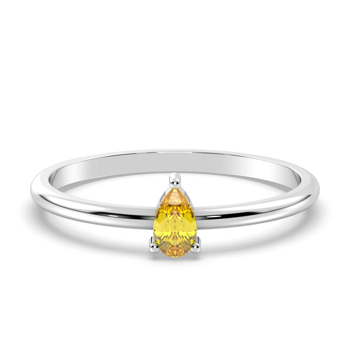 Sonia Citrine pear ring