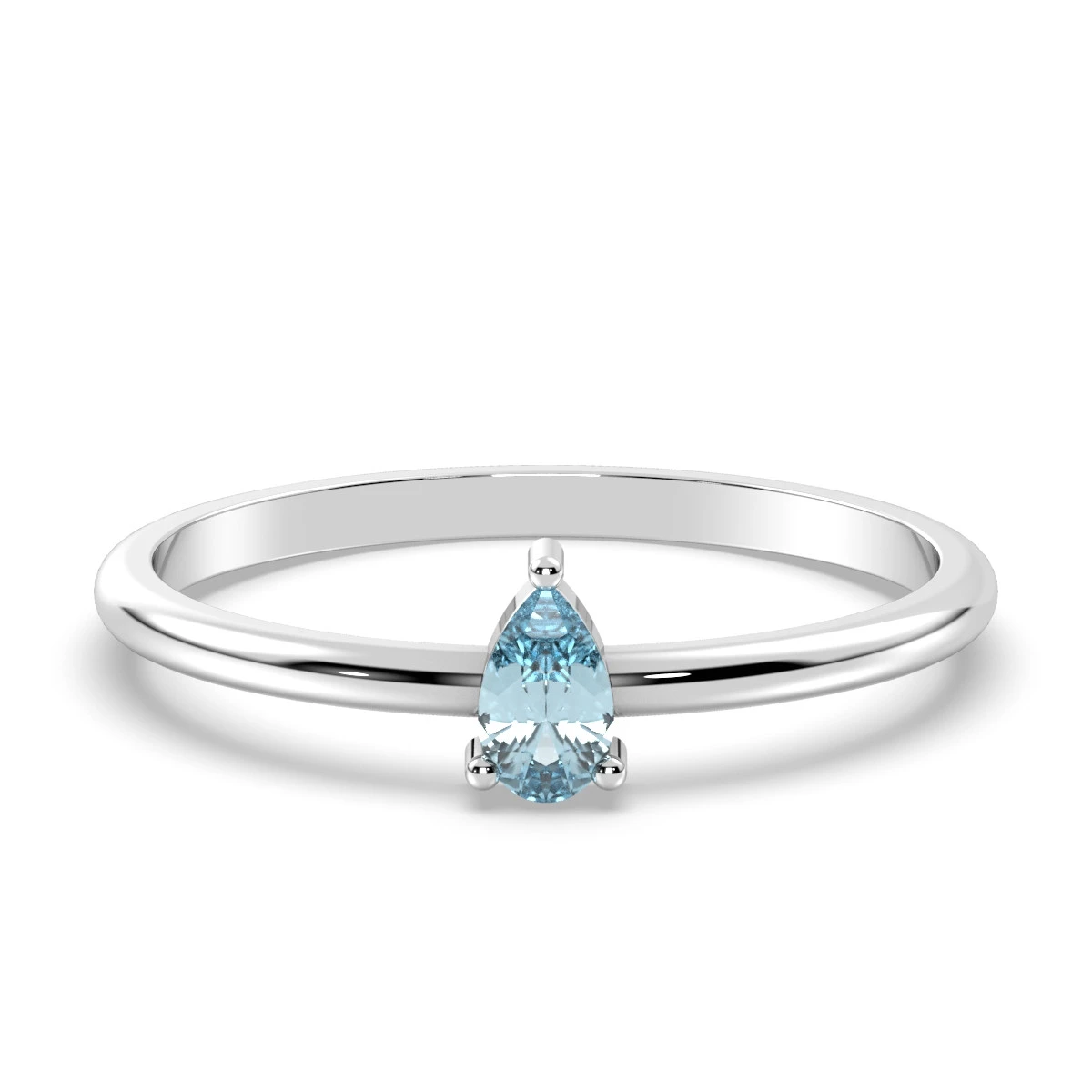 Sonia Sky Blue Topaz pear cut ring